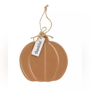 🌸 4 for $20 Pumpkin Sign Metal with THANKFUL Word Tag Autumn Fall Hang 4.5”x5”
